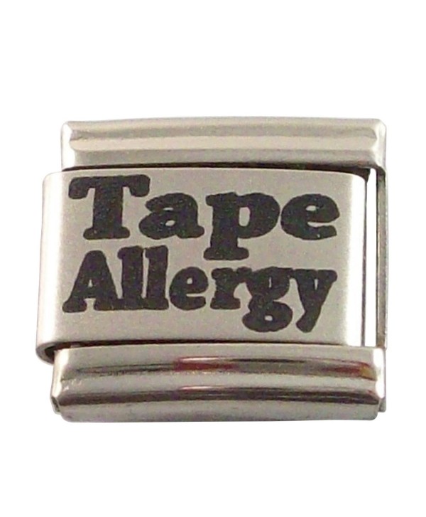 2 Allergic to Tape Medical ID Alert Italian Charms for Bracelet Allergy - CC11054XXTN