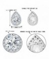 EVER FAITH Zirconia Teardrop Silver Tone in Women's Stud Earrings