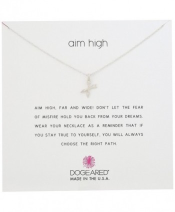 Dogeared Aim High Pendant Necklace- 18" - Silver - CB115WX3ILF