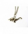 Dinosaur Necklace - Diplodocus Dinosaur Charm - Dino Necklace - Jurassic Pendant-ancient Bronze - CO12D3SFTCV