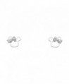 14k Yellow OR White Gold Mouse Stud Earrings with Screw Back - CQ122E3V0O7