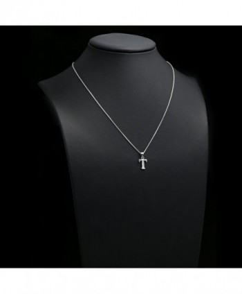 Sterling Zirconia Initial Pendant Necklace