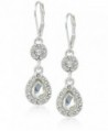 Napier Glam Effect Crystal Double-Drop Earrings - Silver - CH11S8N38HP