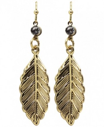 Clio Couture Antique Gold Leaf Earrings - CA11UMLKSF1