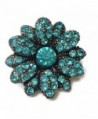 Interchangeable Snap Jewelry Rhinestone Snap Flower Light Blue by My Gifts - CB17AZLGKHM