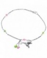 Body Candy Handcrafted Cable Chain Hummingbird Anklet Created with Swarovski Crystals 9 1/2 Inch - C1125Y4CZBZ