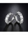 MASOP Zirconia Earrings Wedding Jewelry in Women's Hoop Earrings