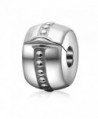 Round Clip Charms 925 Sterling Silver Lock Stopper Charm for European Bracelet - B - C21806E6NR6