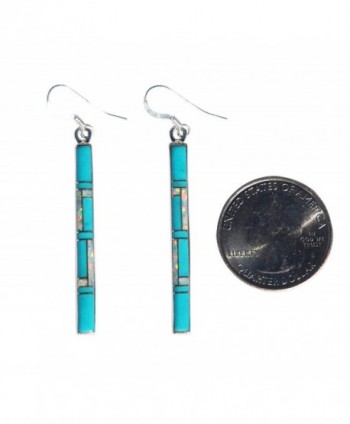 Handmade Silver Stabilized Turquoise Earrings