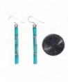 Handmade Silver Stabilized Turquoise Earrings