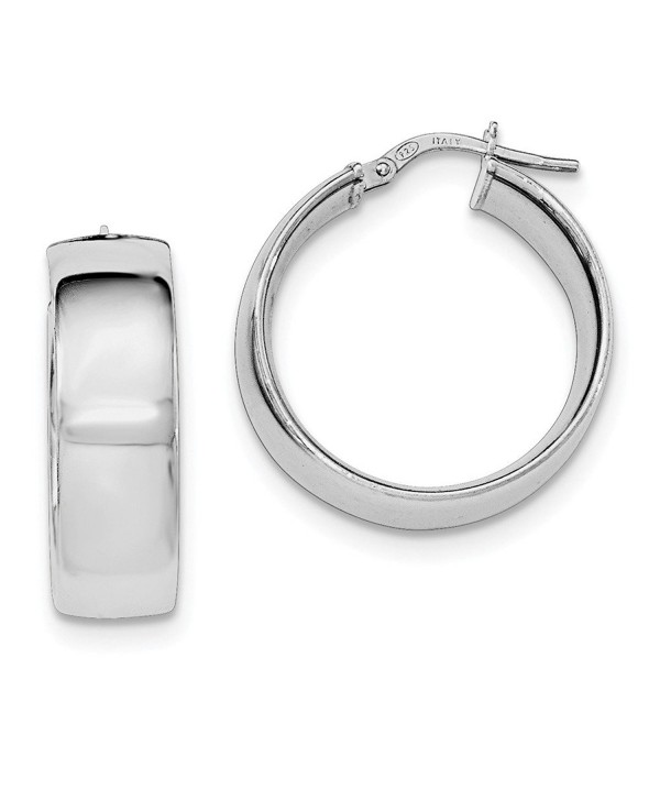 Sterling Silver Hoop Earrings (1IN Diameter) - C012LHU66ID