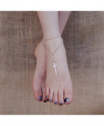Cross Chain Barefoot Sandals Anklet