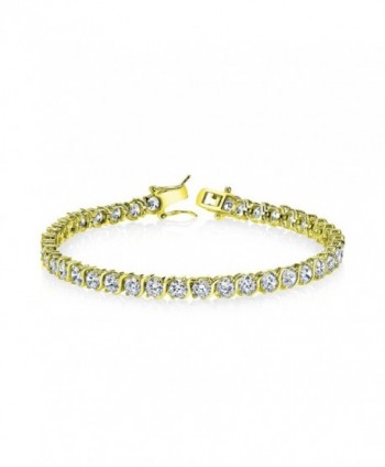 Plated Sterling Silver Zirconia Bracelet