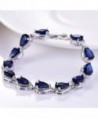 GULICX Zirconia Sappire Color Bracelet Earrings