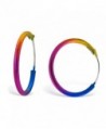 Cute Rainbow Coloured 1.5 cm Small Hoop Earrings - FREE Gift Pouch - CA11XTRKJKT