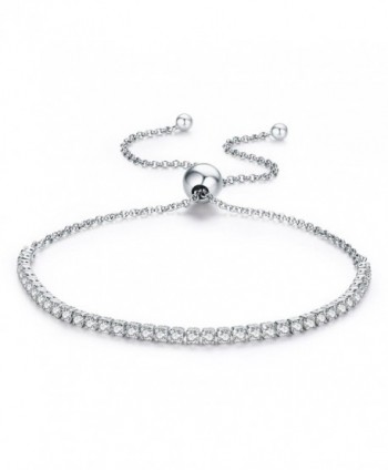 Womens Tennis Bracelets 925 Sterling Silver Cubic Zirconia Bracelets Mother's Day Gifts Wedding Bracelets - CH183YGW7UZ