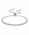 Womens Tennis Bracelets 925 Sterling Silver Cubic Zirconia Bracelets Mother's Day Gifts Wedding Bracelets - CH183YGW7UZ