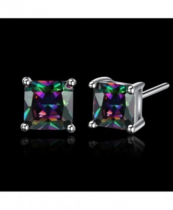 Plated Earrings Beautiful Colorful Zircon