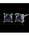 Plated Earrings Beautiful Colorful Zircon