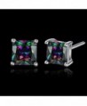 Plated Earrings Beautiful Colorful Zircon