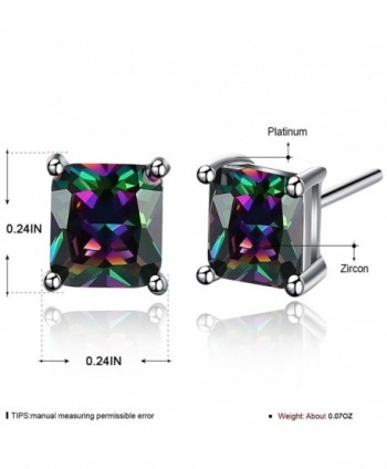 Plated Earrings Beautiful Colorful Zircon in Women's Stud Earrings