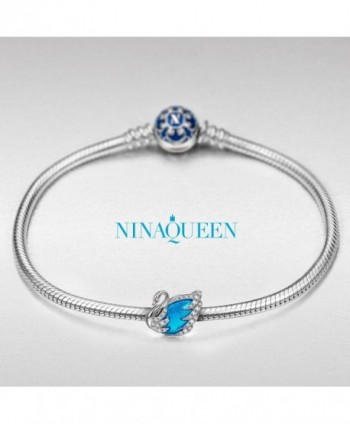 NinaQueen Princess Sterling Silver Hand made in Women's Charms & Charm Bracelets