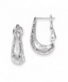 Sterling Silver Filigree J Hoop Earrings - CS11BTR16MV