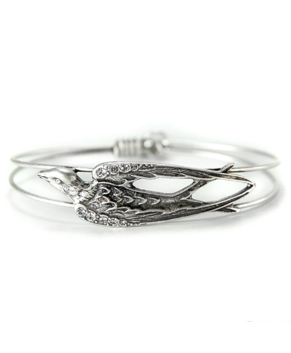 Bracelet Silver Bangle Swallow Jewelry - CV123CJ3C6B