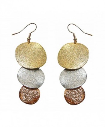 Dangle Earrings for Pierced Ears in Gold- Bronze- and Silver Tone AC89700-2 - CN11FG2QEI1