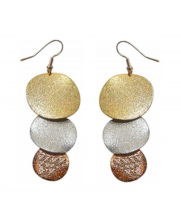Dangle Earrings for Pierced Ears in Gold- Bronze- and Silver Tone AC89700-2 - CN11FG2QEI1