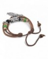 INBLUE Genuine Leather Bracelet Adjustable in Women's Wrap Bracelets