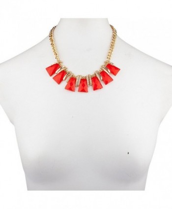 Lux Accessories Square Statement Necklace