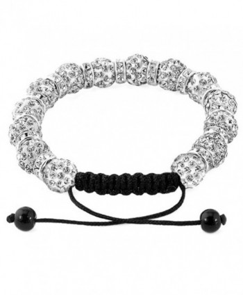 LilyJewelry Shamballa Bracelet Adjustable Discoball