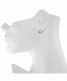 Sterling Silver Plated Plumeria Earrings in Women's Stud Earrings