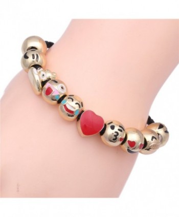 Emoticon Charms Bracelet Plated Interchangeable in Women's Strand Bracelets