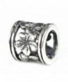 Sterling Silver Frangipanni Hawaiian Flower Pandora Style European Bead Charm - C2114CNBO85