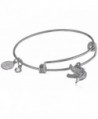 Halos & Glories- "Dove" Charm Bangle Bracelet - Shiny Silver - CV185O5NTQS