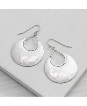 Silpadasterling Silver Crescent Drop Earrings in Women's Drop & Dangle Earrings