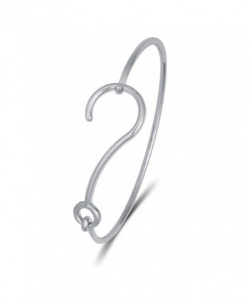 RUXIANG Fish Fishhook Question Mark Bangle Bracelets for Adults - CI1843UI2R5