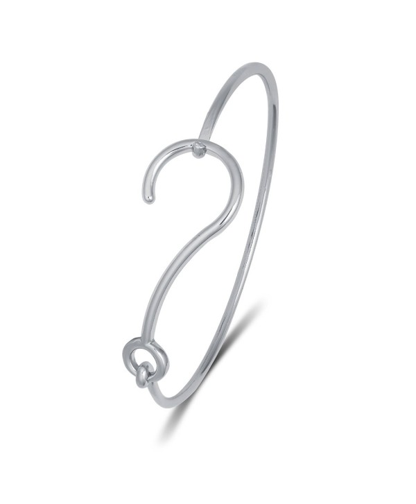 RUXIANG Fish Fishhook Question Mark Bangle Bracelets for Adults - CI1843UI2R5