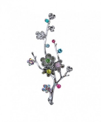 YAZILIND Vintage Colorful Brooches Wedding - Silvery - CV11LD06SSV