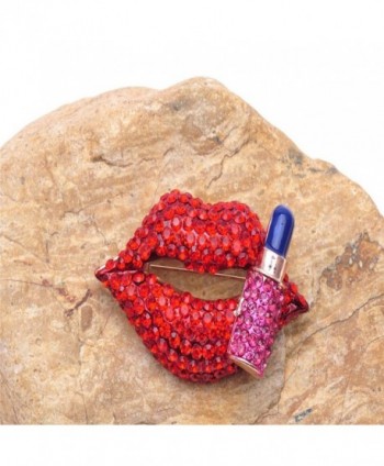 TEEMI Fashion Lipstick Brooch Women in Women's Brooches & Pins