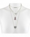 Lux Accessories Silvertone Awareness Necklace