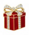 Christmas Jewelry Cute Enamel Santa Claus Vintage Holiday Gifts Art Deco Xmas Brooches and Pins - Gift Box - CI188UGKH9O