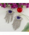 EVER FAITH Austrian Chandelier Silver Tone in Women's Drop & Dangle Earrings