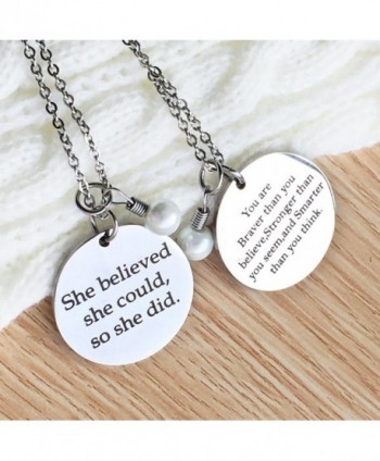 Bassion Stainless Inspirational Necklace Lettering