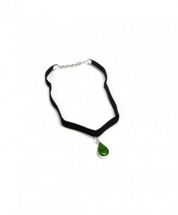 Teardrop Stone Inlay Pendant Choker