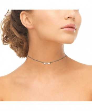 Sterling Silver Polished Inspirational Necklace in Women's Choker Necklaces