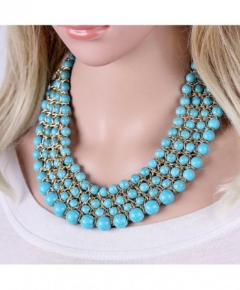 Weaving Turquoise Statement Necklaces Jewelry