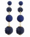 Bee Wee Jewelry Sydney Earrings - Navy Blue - CZ186CN63MO